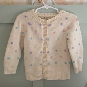 Monica + Andy 3t Spring Easter Pastel Bobble Cardigan Sweater Sustainable